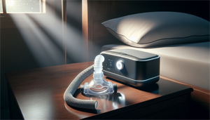 CPAP machine with mask and tubing