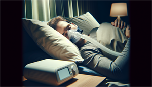 Athlete using CPAP therapy for sleep apnea treatment