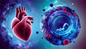 An illustration of a healthy heart and a heart with damage, representing the impact of sleep apnea on heart health