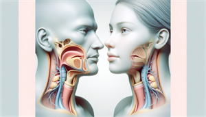 Illustration of male and female airway structures