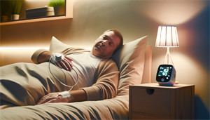 Photo of a person undergoing a sleep study