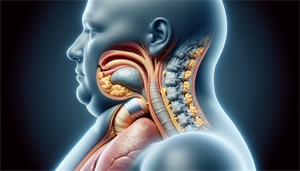 Illustration of obstructed upper airway