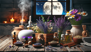 Illustration of herbal remedies for relaxation