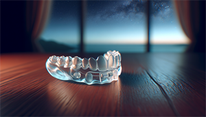 A customized oral appliance fabricated by a dentist for sleep apnea treatment