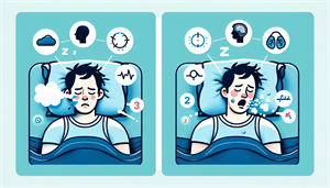 Illustration comparing symptoms of OSA and CSA