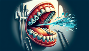 Illustration of tooth decay due to mouth breathing