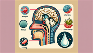 Illustration of addressing underlying conditions for snoring