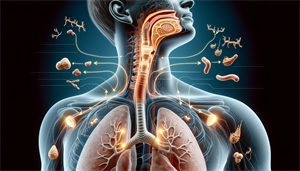 Illustration of obstructive sleep apnea and hormonal imbalance