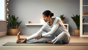 Photo of a person practicing yoga for better sleep