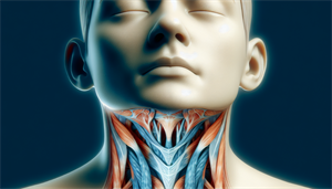 Illustration of airway blockage in obstructive sleep apnea