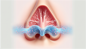 Illustration of obstructed nasal airways