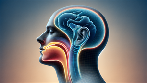 Illustration of obstructive sleep apnea (OSA) airway blockage