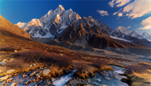 Photo of a mountain landscape depicting high altitudes and reduced oxygen levels