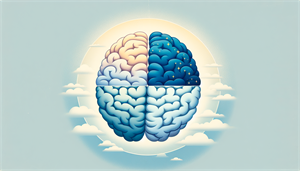 Illustration of a brain with different sleep stages