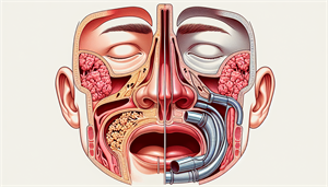 Illustration of nasal strips and dilators for snoring relief