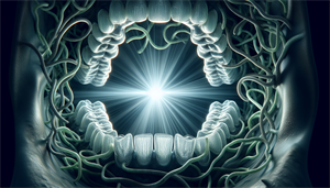 Artistic representation of obstructed airways