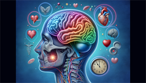 An illustration representing the long-term effects of untreated sleep apnea on the brain.